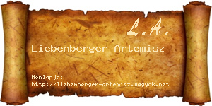 Liebenberger Artemisz névjegykártya